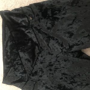 Fabletics black velvet leggings with pockets